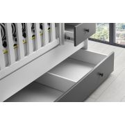 Patut transformabil MyKids Olivia Alb Gri-Inchis 180x80 00086564