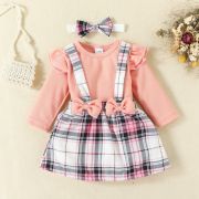 Sarafan cu body roz somon (marime disponibila: 9-12 luni (marimea 20 incaltaminte)) am1524-de2.9-12 luni (marimea 20 incaltaminte)