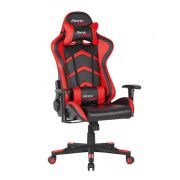 Scaun gaming gn90 indianapolis, suport lombar, perna tetiera, cotiere reglabile, rotativ, mecanism multiblock, 150 kg, negru/rosu drm4282