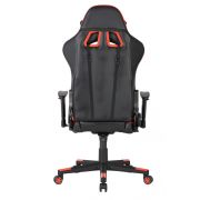 Scaun gaming gn90 indianapolis, suport lombar, perna tetiera, cotiere reglabile, rotativ, mecanism multiblock, 150 kg, negru/rosu drm4282