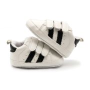 Adidasi albi cu dungi negre - white (marime disponibila: 6-9 luni (marimea 19 incaltaminte)) mbd9802-3-ac40.6-9 luni (marimea 19 incaltaminte)