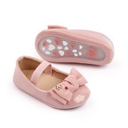 Pantofiori cu fundita, roz, din lac MDD2778-2-p24