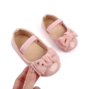 Pantofiori cu fundita, roz, din lac MDD2778-2-p24