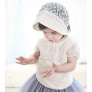 Boneta ivoire cu floricele brodate MD1142