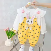 Salopeta galbena cu buline - bunny (marime disponibila: 12-18 luni (marimea 21 incaltaminte)) md1304-de5.12-18 luni (marimea 21 incaltaminte)