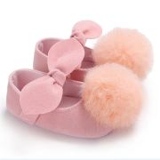 Balerini bebelus cu pampon (Culoare: Alb, Marime: 3) JEM3drl1279