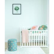 Patut Bebe Din Lemn Masiv, Laterala Culisabila Si Inaltime Reglabila A Saltelei, Bedside Alice Alb, 100x50 Cm Pjbdrw_2012_w