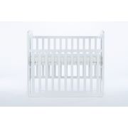 Patut Bebe Din Lemn Masiv, Laterala Culisabila Si Inaltime Reglabila A Saltelei, Bedside Alice Alb, 100x50 Cm Pjbdrw_2012_w
