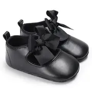 Pantofiori cu fundita (Culoare: Negru, Marime: 12-18 Luni) JEMf55ab2