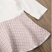 Set sacou cu rochita (Culoare: Roz cu alb, Marime: 120) JEM36set5