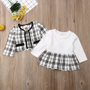 Set sacou cu rochita (Culoare: Roz cu alb, Marime: 120) JEM36set5