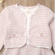 Set sacou cu rochita (Marime: 110, Culoare: Alb cu negru) JEM36set16