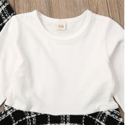 Set sacou cu rochita (Marime: 130, Culoare: Alb cu negru) JEM36set18