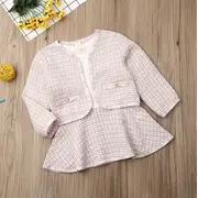 Set sacou cu rochita (Marime: 130, Culoare: Negru cu alb) JEM36set12