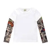 Tricou copii alb cu tatuaj (Marime: 90, Model: Model B) JEMtrtatuaj08