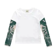 Tricou copii alb cu tatuaj (Marime: 90, Model: Model B) JEMtrtatuaj08