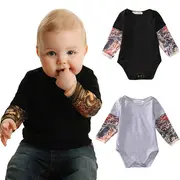 Body cu tatuaj (Culoare: Gri, Marime: 80) JEMdrl182