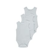 Set 3 body-uri din bumbac albe fara maneca - tip maieu (Marime: 3-6 Luni) JEM138lb2
