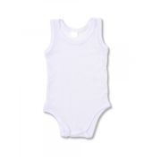 Set 3 body-uri din bumbac albe fara maneca - tip maieu (Marime: 3-6 Luni) JEM138lb2