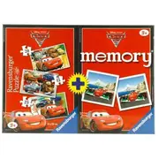 Puzzle + Joc Memory Disney Cars, 3 Buc In Cutie 15/20/25 Piese - ARTRVSPC07227