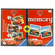 Puzzle + Joc Memory Disney Cars, 3 Buc In Cutie 15/20/25 Piese - ARTRVSPC07227
