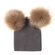 Caciulita cu pampoane (Culoare: Kaki) JEM2d2d2