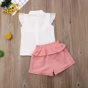 Set camasuta si pantaloni cu broderie (Culoare: Galben, Marime: 110) JEMdrl1212