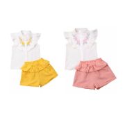 Set camasuta si pantaloni cu broderie (Culoare: Roz, Marime: 110) JEMdrl1207