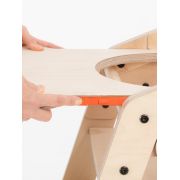 Scaun de masa multifunctional pentru bebelusi, MamaToyz, pliabil, cu masuta, transformabil, lemn, 6 luni - adolescent, natur JEMMtyz_muchair_nat