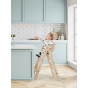 Scaun de masa multifunctional pentru bebelusi, MamaToyz, pliabil, cu masuta, transformabil, lemn, 6 luni - adolescent, natur JEMMtyz_muchair_nat