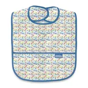 Baveta cu 2 fete si buzunar , BabyJem, 24x35 cm (Culoare: Bleu) JEMbj_8403