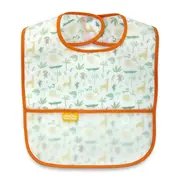 Baveta cu 2 fete si buzunar , BabyJem, 24x35 cm (Culoare: Bleu) JEMbj_8403