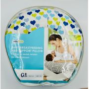 Perna pentru alaptat 2 in 1 Nursing Pillow Hearts, BabyJem (Culoare: Alb) JEMbj_082-17