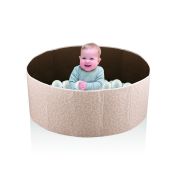 Piscina uscata cu bile, BabyJem, 30x83 cm, 100 bile albe (Culoare: Somon) JEMbj_7892