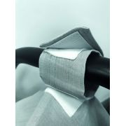 Protectie soare din muselina pentru carucior, BabyJem, 90x110 cm (Culoare: Gri) JEMbj_8091