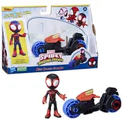 SPIDEY PRIETENII EXTRAORDINARI SET MOTOCICLETA SI FIGURINA MILES MORALES SPIDER MAN 10CM VIVF6777_F7460