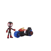 SPIDEY PRIETENII EXTRAORDINARI SET MOTOCICLETA SI FIGURINA MILES MORALES SPIDER MAN 10CM VIVF6777_F7460