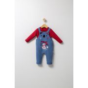 Set cu salopeta si bluzita pentru bebelusi Forest, Tongs baby (Culoare: Maro, Marime: 3-6 Luni) JEMtgs_4590_1