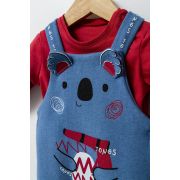 Set cu salopeta si bluzita pentru bebelusi Forest, Tongs baby (Culoare: Maro, Marime: 9-12 luni) JEMtgs_4590_5