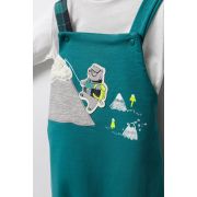 Set cu salopeta si bluzita pentru bebelusi Mountain, Tongs baby (Culoare: Gri, Marime: 3-6 Luni) JEMtgs_4516-2