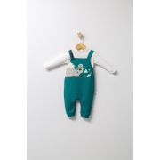 Set cu salopeta si bluzita pentru bebelusi Mountain, Tongs baby (Culoare: Gri, Marime: 9-12 luni) JEMtgs_4516-8
