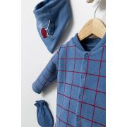 Set de 5 piese pentru nou nascut baietel Forest, Tongs baby, 0-3 luni (Culoare: Bleumarin) JEMtgs_4589_3
