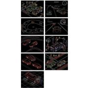 Set 9 planse razuibile Scratch ArtCards 16x12 cm Bambinice BN053 BBJBN053_Curse Masini