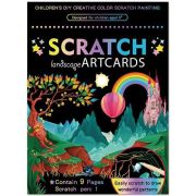 Set 9 planse razuibile Scratch ArtCards 16x12 cm Bambinice BN053 BBJBN053_Peisaje