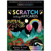 Set 9 planse razuibile Scratch ArtCards 16x12 cm Bambinice BN053 BBJBN053_Peisaje