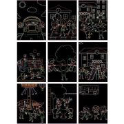 Set 9 planse razuibile Scratch ArtCards Bambinice BN047 BBJBN047_Campus