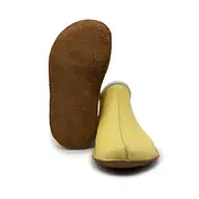 Pantofiori unisex pentru interior model Cadet din piele naturala Galben BabyFox - FOXCDT888GL