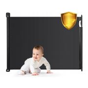 Bariera de protectie pentru scari si usi, 50-140 cm, nukido 718400 - negru edeedi718400