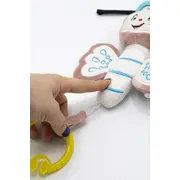 Jucarie din plus cu vibratii pentru bebelusi Fluture, 6 luni+, BabyJem (Culoare: Roz) JEMbj_8312