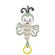 Jucarie din plus cu vibratii pentru bebelusi Fluture, 6 luni+, BabyJem (Culoare: Verde) JEMbj_8311